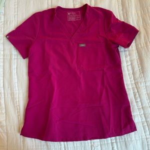 Raspberry Sorbet Catarina Scrub Top
